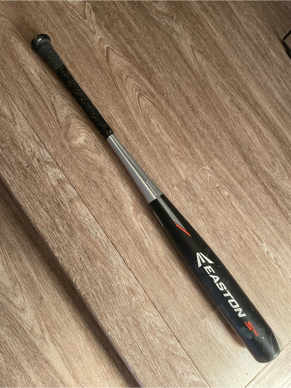 Easton Power-brigade Black and Silver Baseball Bat 33” with Red Accent